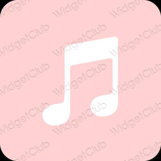 Estético rosa Music iconos de aplicaciones