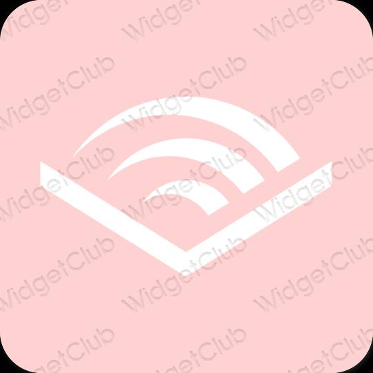 Estetski ružičasta Audible ikone aplikacija