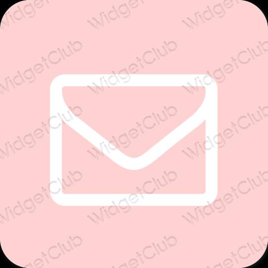 Esteetiline roosa Mail rakenduste ikoonid