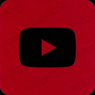 Αισθητικός μαύρος Youtube εικονίδια εφαρμογών