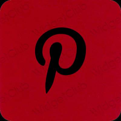 Αισθητικός μωβ Pinterest εικονίδια εφαρμογών