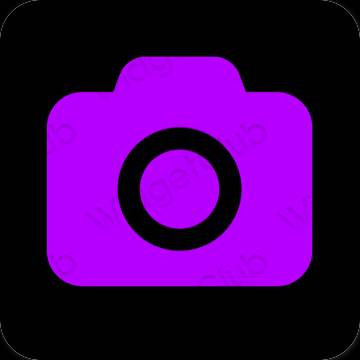 Естетичний фіолетовий Camera значки програм