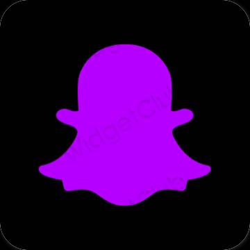 Esztétika lila snapchat alkalmazás ikonok