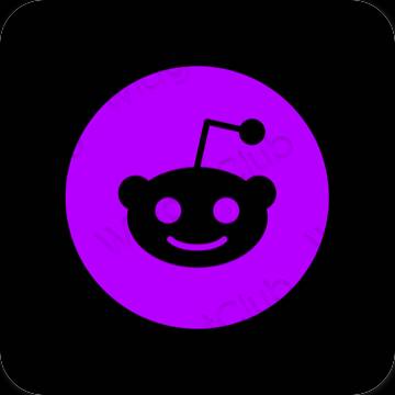 Esteettinen violetti Reddit sovelluskuvakkeet