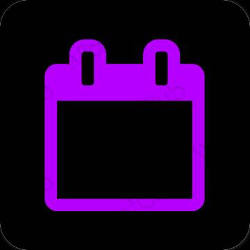 Estetis hitam Calendar ikon aplikasi