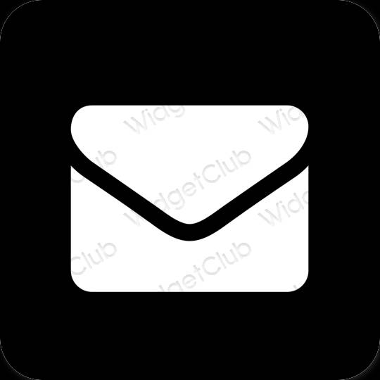 Estetisk svart Gmail app ikoner