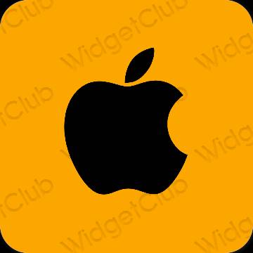 オレンジ Apple Store おしゃれアイコン画像素材