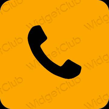 Estetsko oranžna Phone ikone aplikacij