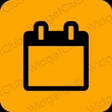 Estetisk orange Calendar app ikoner