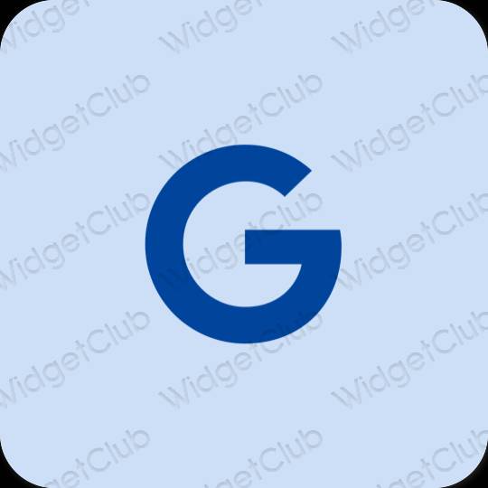 Estetik pastel mavi Google uygulama simgeleri