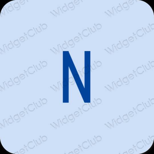 Ästhetisch pastellblau Netflix App-Symbole