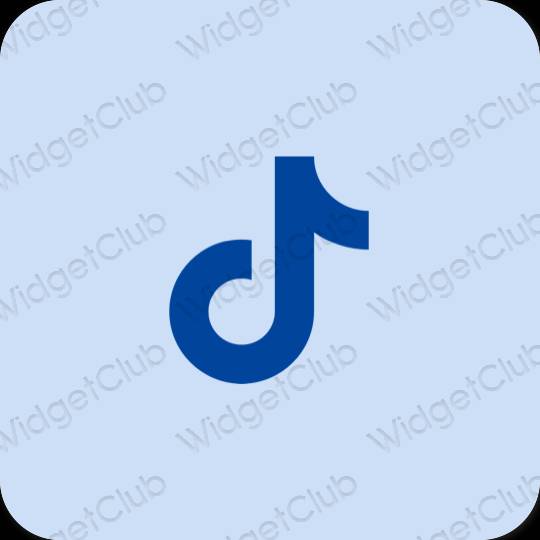 Estetski pastelno plava TikTok ikone aplikacija