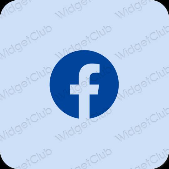Estetic albastru pastel Facebook pictogramele aplicației