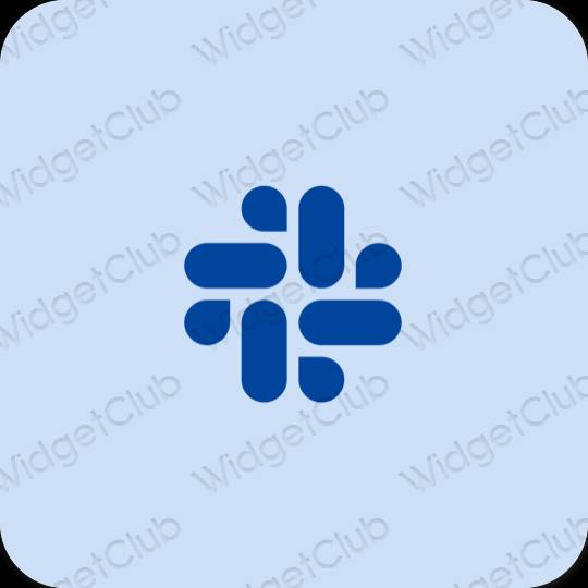 Estético azul pastel Slack ícones de aplicativos