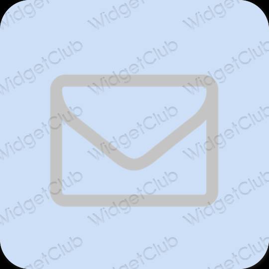 Estetis biru pastel Gmail ikon aplikasi