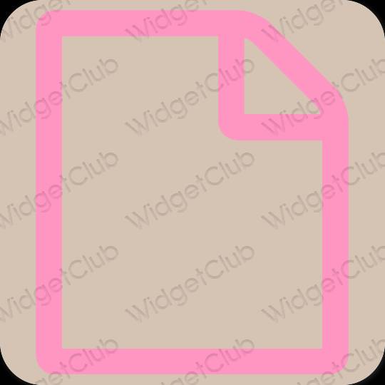 Estetico beige Notes icone dell'app