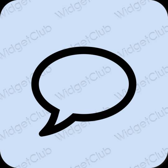 Stijlvol pastelblauw Messages app-pictogrammen