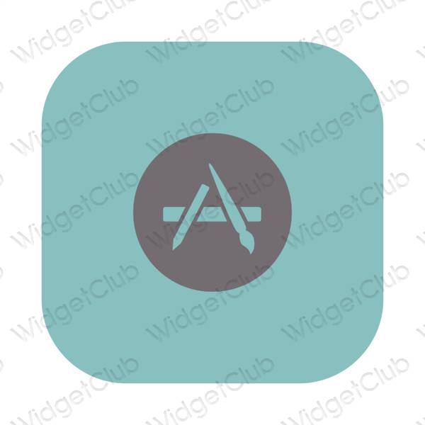 Estetické pastelovo modrá AppStore ikony aplikácií