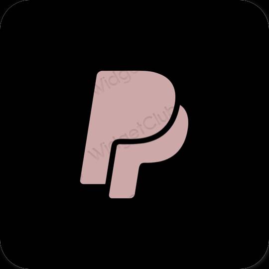 Estetik qara Paypal proqram nişanları