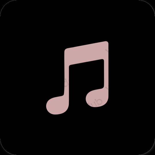 审美的 黑色的 Music 应用程序图标