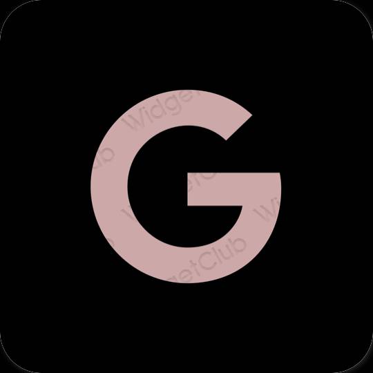 زیبایی شناسی سیاه Google آیکون های برنامه