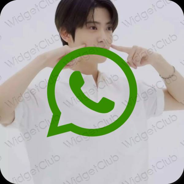 Естетичен зелено Phone икони на приложения
