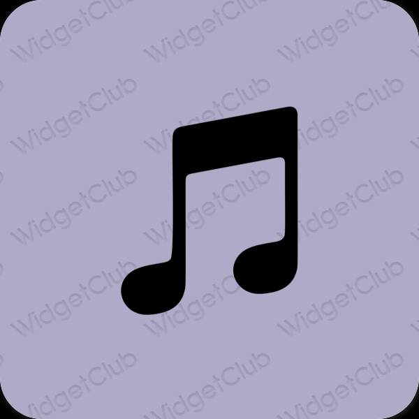 Estetik ungu Music ikon aplikasi