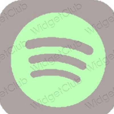 Pictograme pentru aplicații Spotify estetice