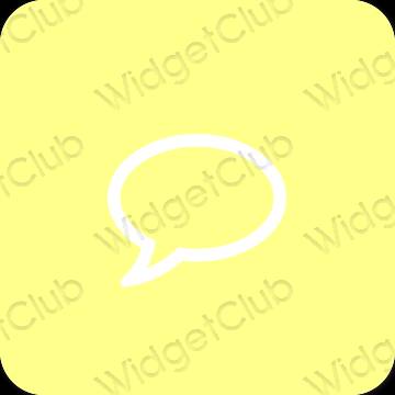 Ästhetisch gelb Messages App-Symbole