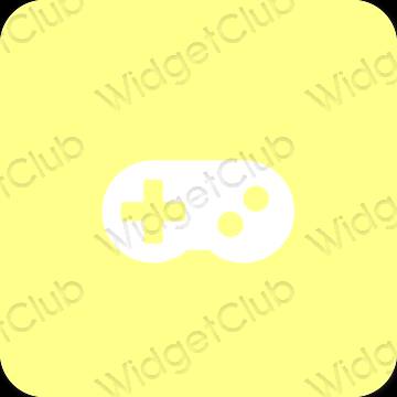 Aesthetic yellow LINE app icons
