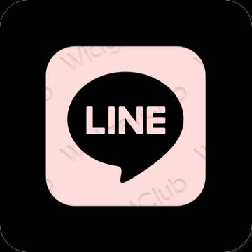 Icônes d'application LINE esthétiques