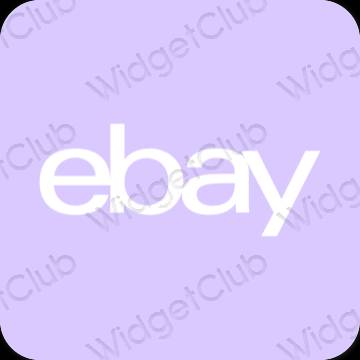 Estetisk pastellblå eBay app ikoner