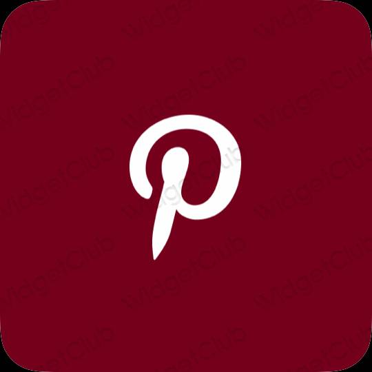 Aesthetic purple Pinterest app icons