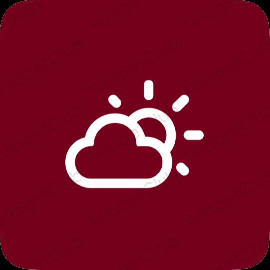 Aesthetic purple Weather app icons