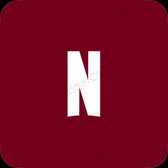 Aesthetic purple Netflix app icons
