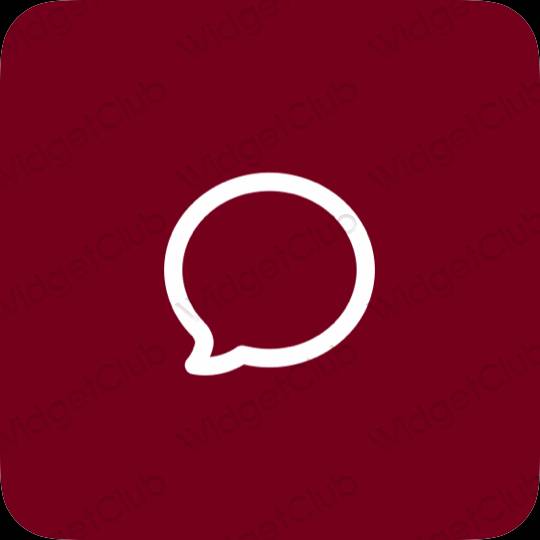 Aesthetic purple Messages app icons