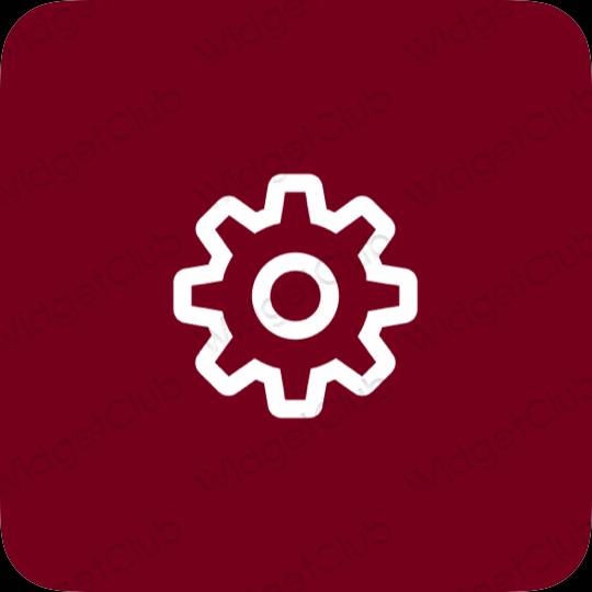 審美的 紫色的 Settings 應用程序圖標
