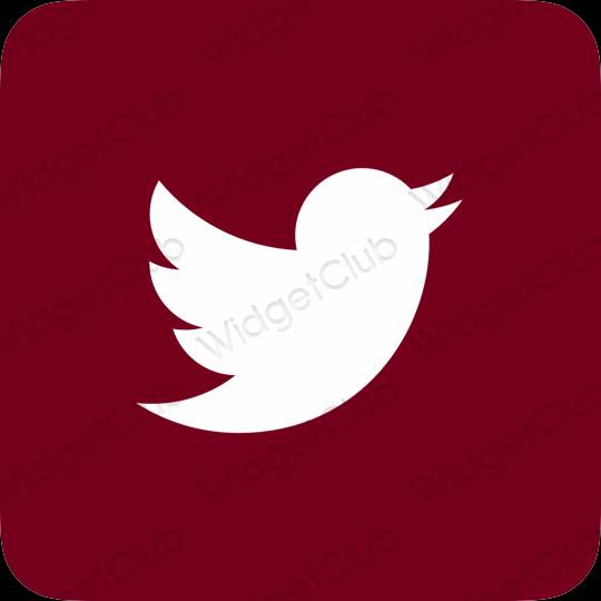Aesthetic purple Twitter app icons