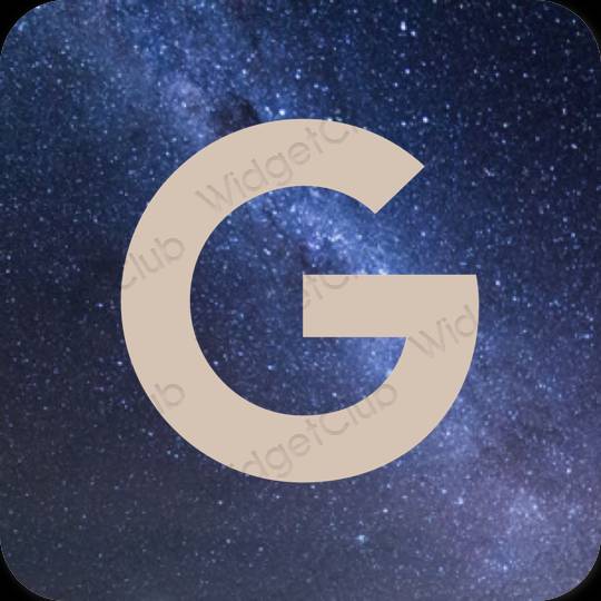 Ästhetisch Beige Google App-Symbole