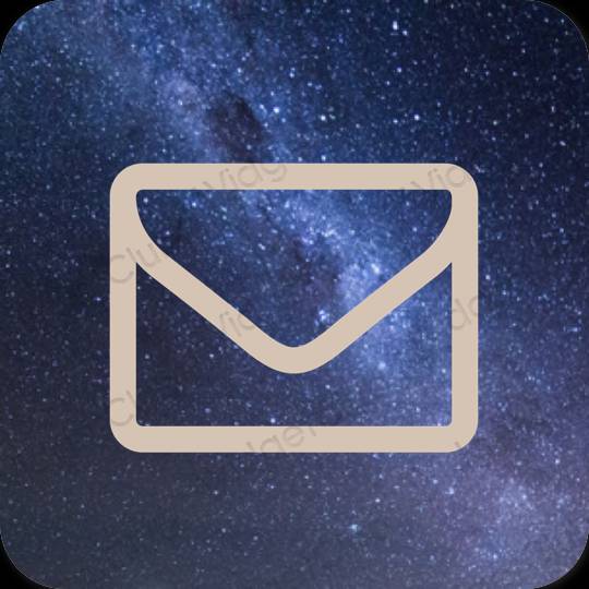 Естетски беж Mail иконе апликација