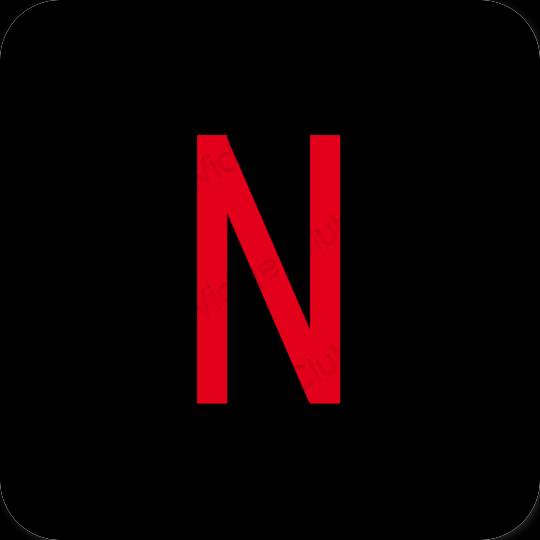 جمالية Netflix أيقونات التطبيقات