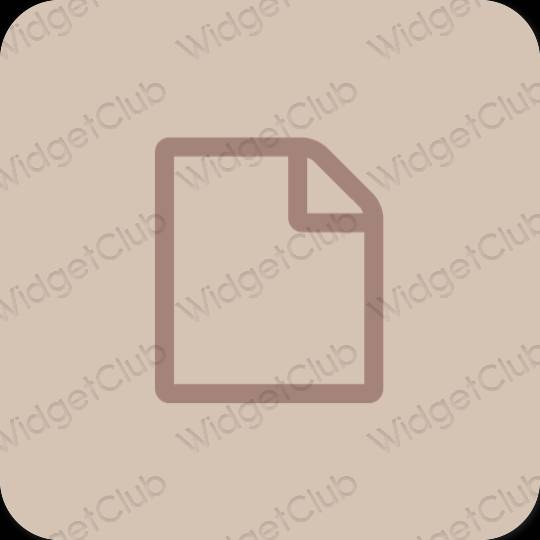 Stijlvol beige Notes app-pictogrammen