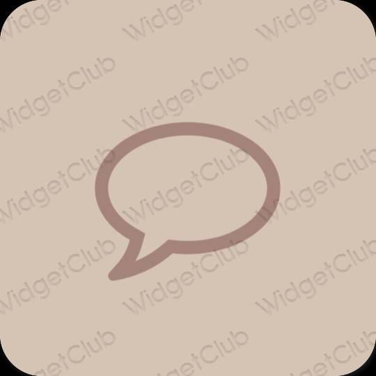 Stijlvol beige Messages app-pictogrammen