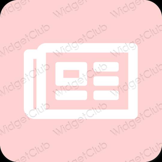 Estetis Merah Jambu Notes ikon aplikasi