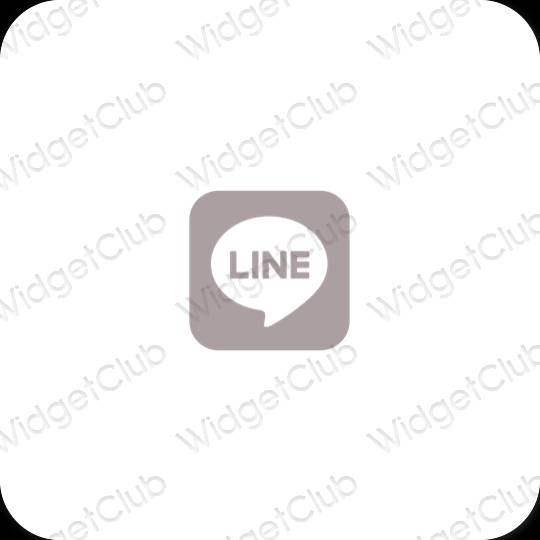 Icônes d'application LINE esthétiques