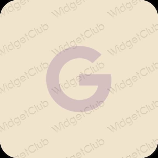 미적인 베이지 Google 앱 아이콘