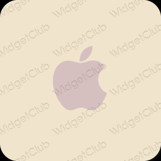 Estetik bej Apple Store uygulama simgeleri