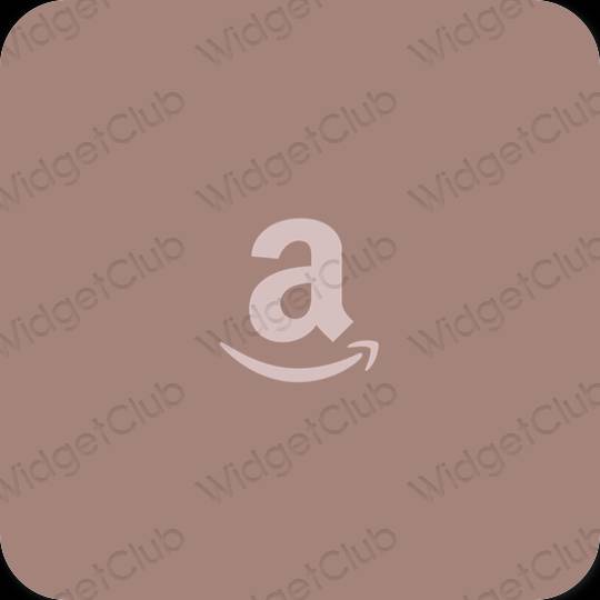 Esteetiline pruun Amazon rakenduste ikoonid