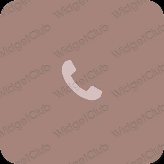 Ästhetisch braun Phone App-Symbole