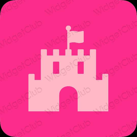 Aesthetic purple Disney app icons